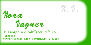 nora vagner business card